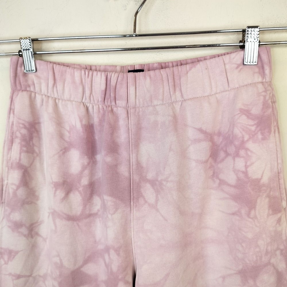 Gap Tie Dye Sweatpants Medium Tall Lounge Casual Cozy Pink Fleece Tapered - Picture 4 of 9